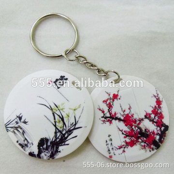Mini plastic round card usb flash drive, business card shape usb memory stick 1GB 2GB 4GB 8GB 16GB 32GB